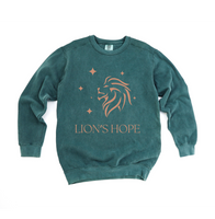 Lion's Hope Crew Sweatshirt Blue Spruce 1566