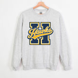 PTO Adult Crew H Hawks Sweatshirt 18000 Ash