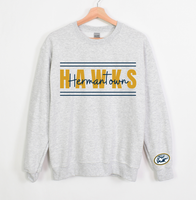 PTO Adult Crew Layered Text Sweatshirt 18000 Ash