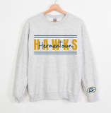 PTO Adult Crew Layered Text Sweatshirt 18000 Ash