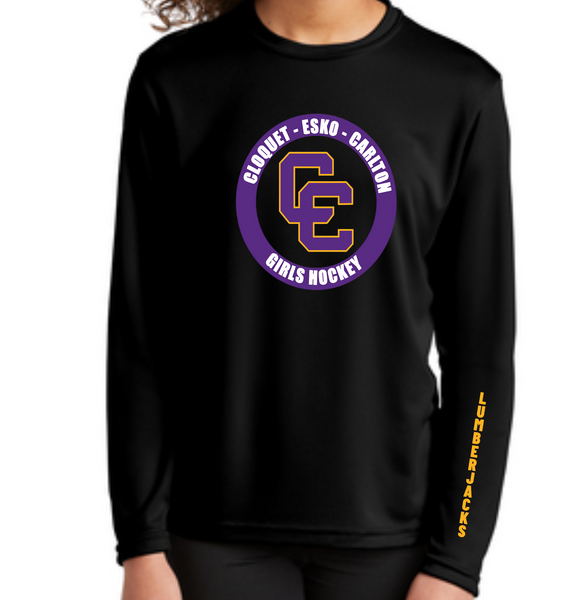 CEC Youth Long Sleeve Sport Tee Girls Hockey