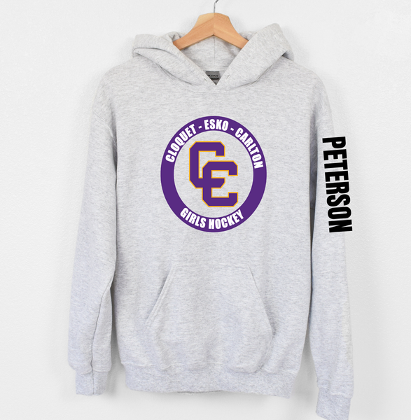 CEC Girls Hockey Youth Hoodie PC90YH Ash