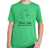 Town Line Youth Tee DT139Y Frost Green Centered Logo