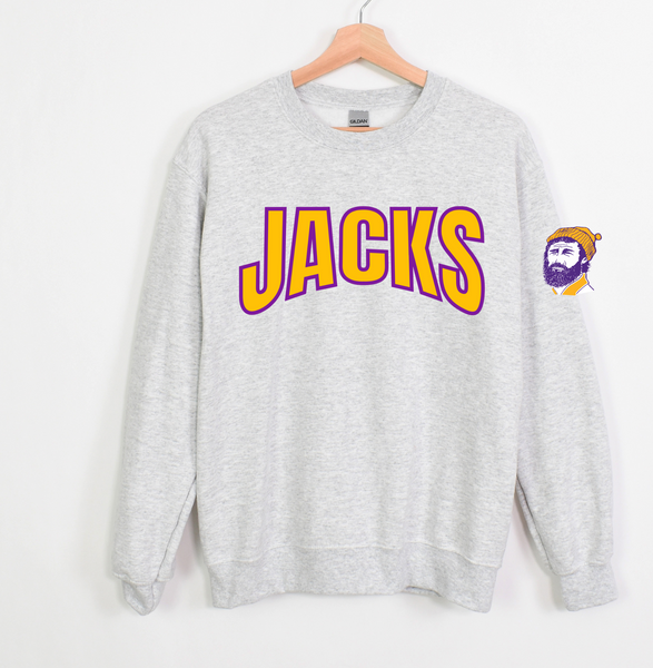 CEC JACKS Adult Sweatshirt Layered 18000 Ash Grey Sleeve