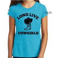 Town Line Girls Tee DT130YG Aqua Long Live