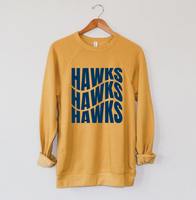 PTO Adult Crew Wavy Hawks Bella