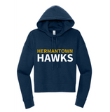 PTO Adult Crop Hoodie Hermantown Hawks DT6101