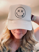 Smiley Face Foam Trucker Hat