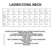 Fund A Hawk Ladies Cowl Neck Hoodie LOG810