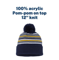 Fund A Hawk Striped Pom Beanie