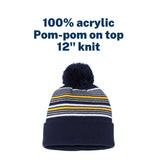 Fund A Hawk Striped Pom Beanie