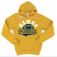 Football Hawks Adult Hoodie Bella Curved