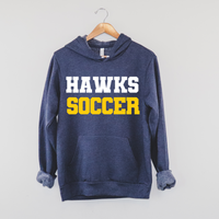 Hermantown Soccer Adult Hooded Sweatshirt Bella Block