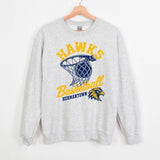 HYB Adult Sweatshirt 18000 Ash Grey Hoop