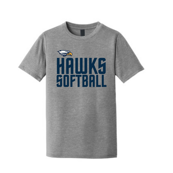 Hermantown Hawks Softball Adult Tee Logo DT6000