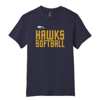 Hermantown Hawks Softball Adult Tee Logo DT6000