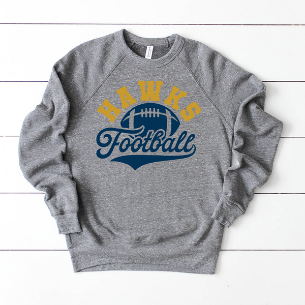 Football Adult Crew Sweatshirt Bella Curved