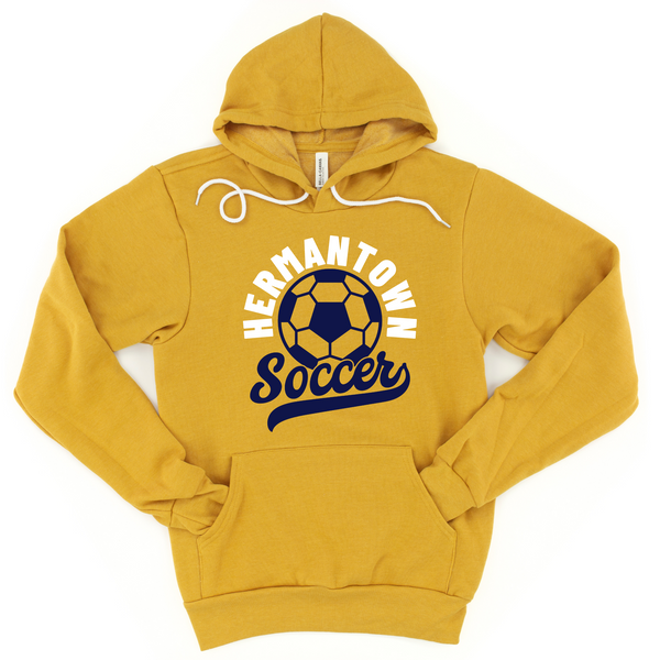 Hermantown Soccer Adult Hooded Sweatshirt Bella