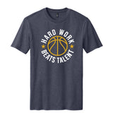HYB Adult Tee Hermantown Hawks Talent DM108 Heather Navy