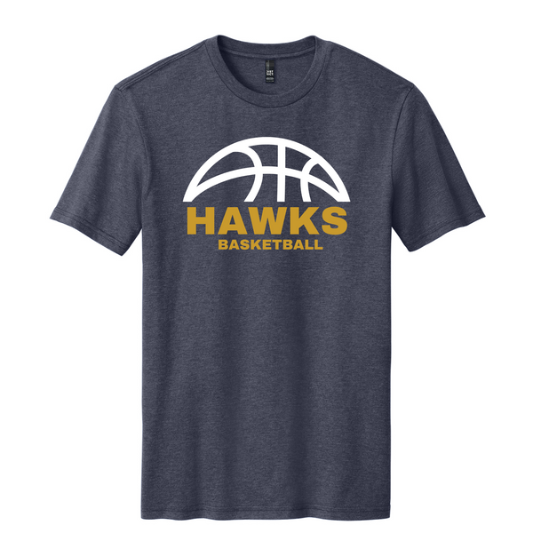 HYB Adult Tee Hermantown Hawks Ball DM108 Navy