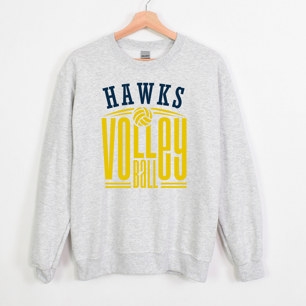 Hermantown Volleyball Adult VOLLEY Sweatshirt 18000 Ash Grey