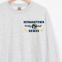 Hermantown Volleyball Personalized Sweatshirt Ash Grey Adult