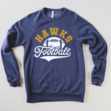 Football Adult Crew Sweatshirt Bella Curved