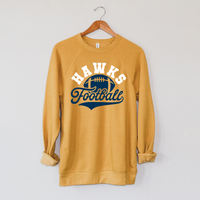 Football Adult Crew Sweatshirt Bella Curved