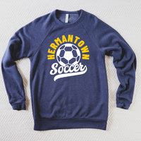 Hermantown Soccer Adult Crew Sweatshirt Bella