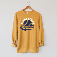 Hermantown Softball Adult Crew Curved Bella