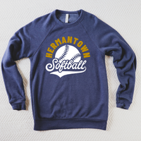 Hermantown Softball Adult Crew Curved Bella