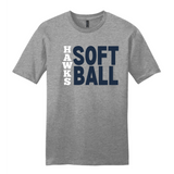 Hermantown Softball Adult Tee HAWKS DT6000