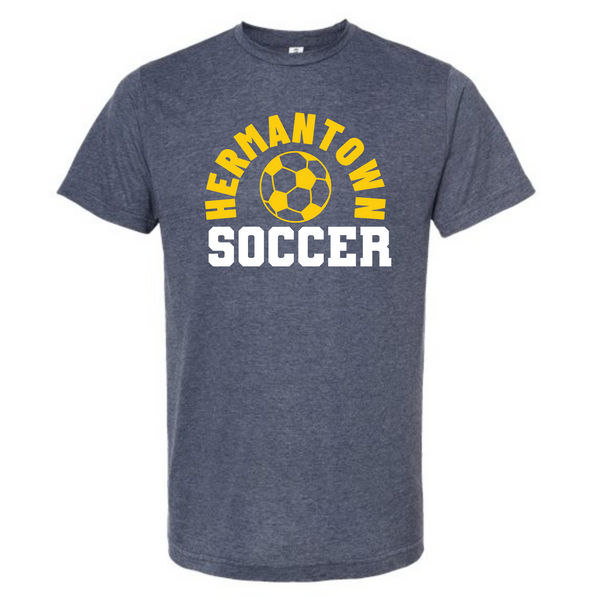 Hermantown Soccer Adult Tee 3001 Block