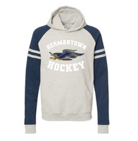 Fund A Hawk Hockey Raglan Adult Hoodie Hawks 97CR