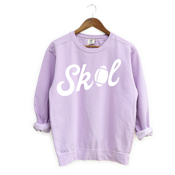 SKOL Football Purple Crewneck Sweatshirt