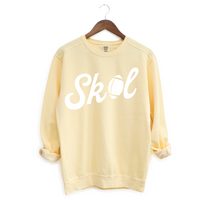 SKOL Football Yellow Crewneck Sweatshirt