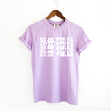 SKOL VIKES Wavy Football Purple Tee