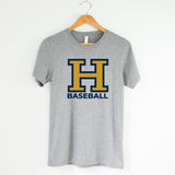 Hermantown Baseball Adult Tee Poly Blend - H