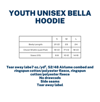 HYB Youth Hooded Sweatshirt Bella JUST HOOP