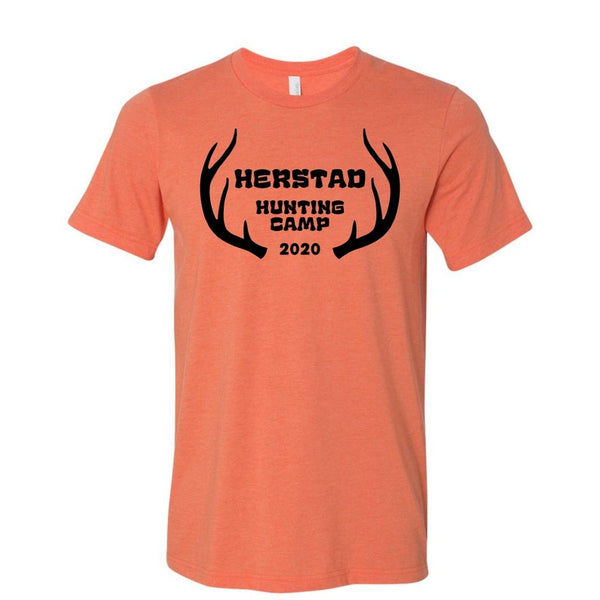 Hunting Shack Custom Name Antler Tee