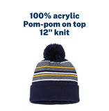 PTO Striped Pom Beanie