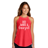 Red White and Boozed Rocker Tank