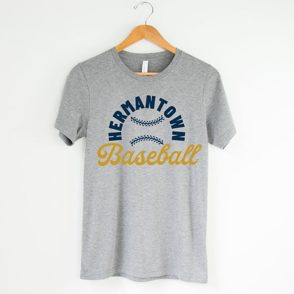 Hermantown Baseball Adult Tee Poly Blend