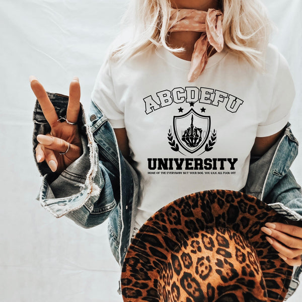 ABCDEFU University Tee