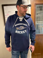 Fund A Hawk Hockey Adult Hoodie Hawks Laces ST271