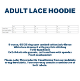 Fund A Hawk Hockey Adult Hoodie Hawks Laces ST271