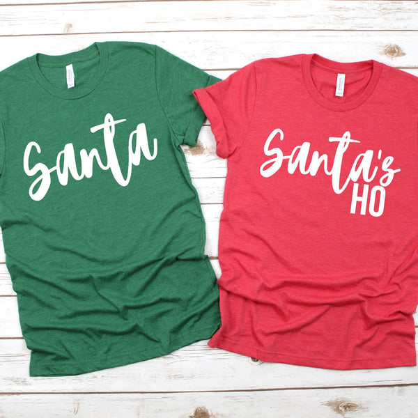 Santa and Santa's Ho Tee