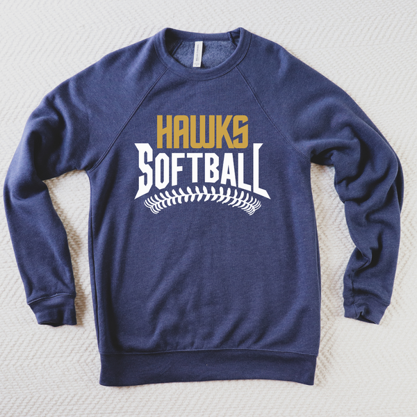 Hermantown Softball Adult Crew Sweatshirt Bella